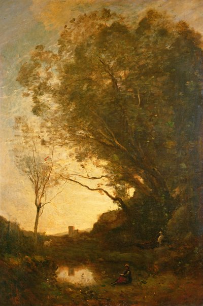 Der Abend von Jean Baptiste Camille Corot